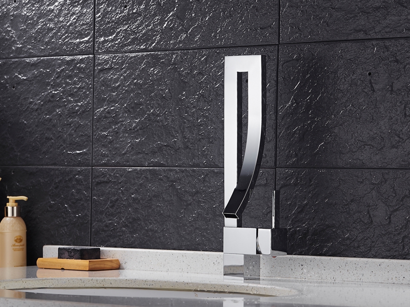 Waterfall artistic solid brass basin faucet