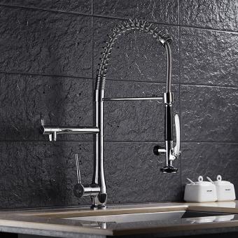 Kitchen Faucet with Spring Pull Down Sprayer