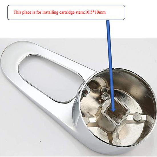thumbnail interactive-video image 1 of Uxcell 40mm Single Lever Faucet Handle Replacement Kit - Electroplated Zinc Alloy, Easy Install 1 of 13
